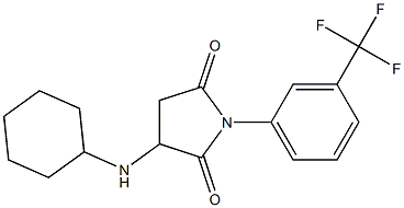 3-(cyclohexylamino)-1-[3-(trifluoromethyl)phenyl]-2,5-pyrrolidinedione 结构式