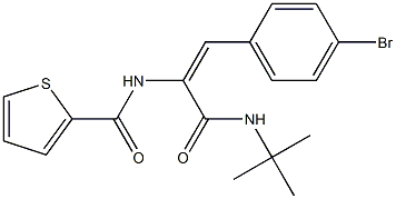 N-{2-(4-bromophenyl)-1-[(tert-butylamino)carbonyl]vinyl}-2-thiophenecarboxamide Structure