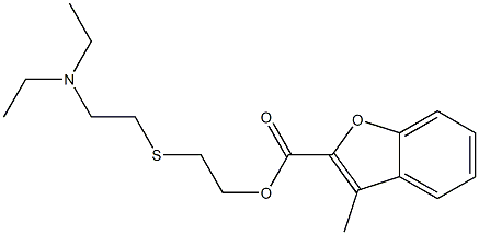 2-{[2-(diethylamino)ethyl]sulfanyl}ethyl 3-methyl-1-benzofuran-2-carboxylate 结构式