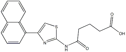 5-{[4-(1-naphthyl)-1,3-thiazol-2-yl]amino}-5-oxopentanoic acid Struktur