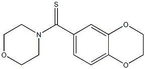 4-(2,3-dihydro-1,4-benzodioxin-6-ylcarbothioyl)morpholine,,结构式