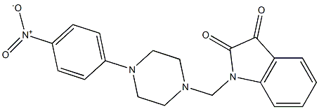 1-[(4-{4-nitrophenyl}-1-piperazinyl)methyl]-1H-indole-2,3-dione Structure