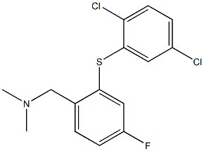 N-{2-[(2,5-dichlorophenyl)sulfanyl]-4-fluorobenzyl}-N,N-dimethylamine,,结构式