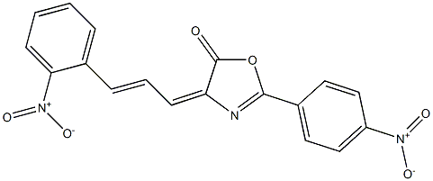 2-{4-nitrophenyl}-4-(3-{2-nitrophenyl}-2-propenylidene)-1,3-oxazol-5(4H)-one