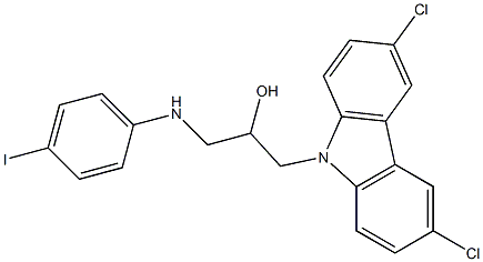 1-(3,6-dichloro-9H-carbazol-9-yl)-3-(4-iodoanilino)-2-propanol Structure