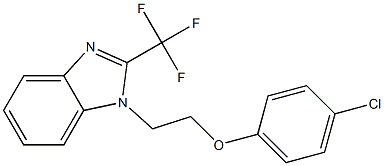 4-chlorophenyl 2-[2-(trifluoromethyl)-1H-benzimidazol-1-yl]ethyl ether,,结构式