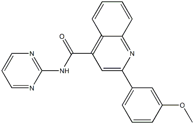2-(3-methoxyphenyl)-N-(2-pyrimidinyl)-4-quinolinecarboxamide Struktur