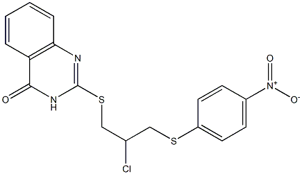 2-{[2-chloro-3-({4-nitrophenyl}sulfanyl)propyl]sulfanyl}-4(3H)-quinazolinone|