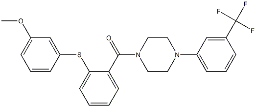 methyl 3-{[2-({4-[3-(trifluoromethyl)phenyl]-1-piperazinyl}carbonyl)phenyl]sulfanyl}phenyl ether