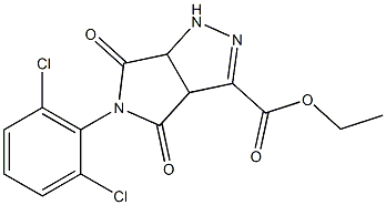 ethyl 5-(2,6-dichlorophenyl)-4,6-dioxo-1,3a,4,5,6,6a-hexahydropyrrolo[3,4-c]pyrazole-3-carboxylate Structure