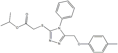 isopropyl ({5-[(4-methylphenoxy)methyl]-4-phenyl-4H-1,2,4-triazol-3-yl}sulfanyl)acetate Structure