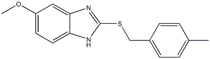 5-methoxy-2-[(4-methylbenzyl)sulfanyl]-1H-benzimidazole,,结构式
