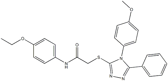 N-(4-ethoxyphenyl)-2-{[4-(4-methoxyphenyl)-5-phenyl-4H-1,2,4-triazol-3-yl]sulfanyl}acetamide Structure