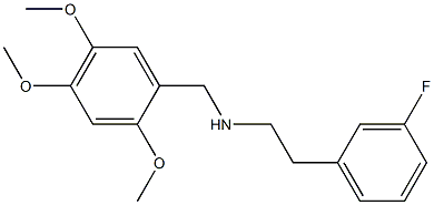 N-[2-(3-fluorophenyl)ethyl]-N-(2,4,5-trimethoxybenzyl)amine 结构式