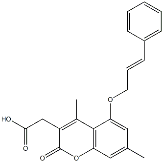 [5-(cinnamyloxy)-4,7-dimethyl-2-oxo-2H-chromen-3-yl]acetic acid