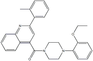 4-{[4-(2-ethoxyphenyl)-1-piperazinyl]carbonyl}-2-(2-methylphenyl)quinoline Structure