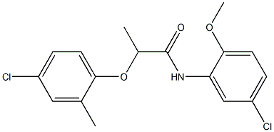 N-(5-chloro-2-methoxyphenyl)-2-(4-chloro-2-methylphenoxy)propanamide Struktur