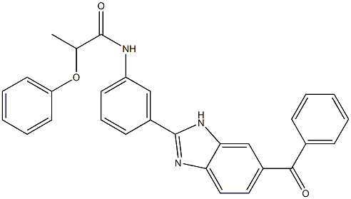 N-[3-(6-benzoyl-1H-benzimidazol-2-yl)phenyl]-2-phenoxypropanamide Structure