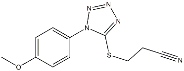 3-{[1-(4-methoxyphenyl)-1H-tetraazol-5-yl]sulfanyl}propanenitrile 结构式