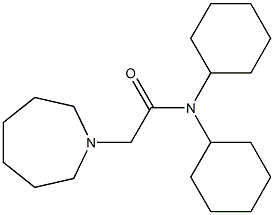 2-azepan-1-yl-N,N-dicyclohexylacetamide 化学構造式