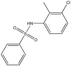 N-(3-chloro-2-methylphenyl)benzenesulfonamide Struktur