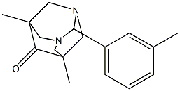 5,7-dimethyl-2-(3-methylphenyl)-1,3-diazatricyclo[3.3.1.1~3,7~]decan-6-one,,结构式