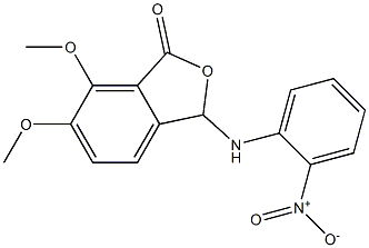 3-{2-nitroanilino}-6,7-dimethoxy-2-benzofuran-1(3H)-one 结构式