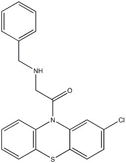 N-benzyl-2-(2-chloro-10H-phenothiazin-10-yl)-2-oxoethanamine Structure