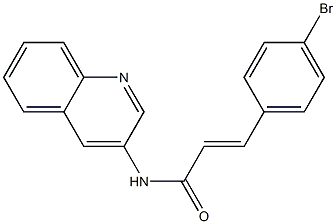 3-(4-bromophenyl)-N-(3-quinolinyl)acrylamide 结构式