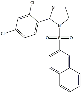 2-(2,4-dichlorophenyl)-3-(2-naphthylsulfonyl)-1,3-thiazolidine Structure