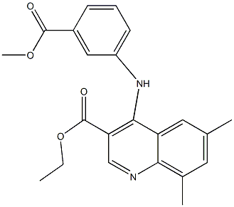 ethyl 4-[3-(methoxycarbonyl)anilino]-6,8-dimethyl-3-quinolinecarboxylate