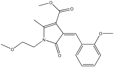 methyl 4-(2-methoxybenzylidene)-1-(2-methoxyethyl)-2-methyl-5-oxo-4,5-dihydro-1H-pyrrole-3-carboxylate