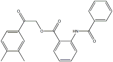 2-(3,4-dimethylphenyl)-2-oxoethyl 2-(benzoylamino)benzoate|