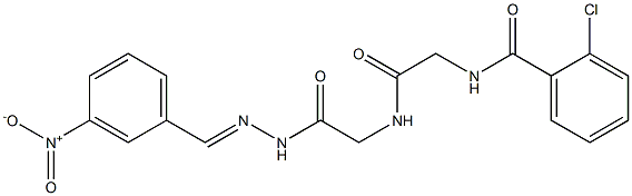 2-chloro-N-(2-{[2-(2-{3-nitrobenzylidene}hydrazino)-2-oxoethyl]amino}-2-oxoethyl)benzamide