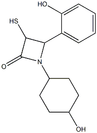 1-(4-hydroxycyclohexyl)-4-(2-hydroxyphenyl)-3-sulfanyl-2-azetidinone,,结构式