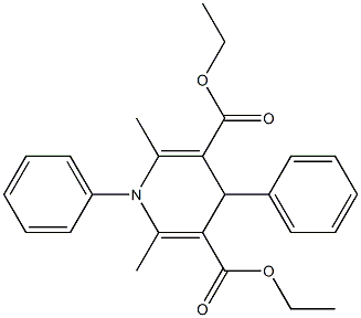 diethyl 2,6-dimethyl-1,4-diphenyl-1,4-dihydro-3,5-pyridinedicarboxylate,,结构式