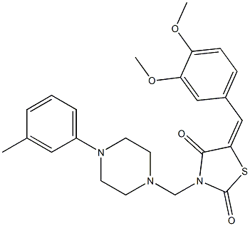 5-(3,4-dimethoxybenzylidene)-3-{[4-(3-methylphenyl)-1-piperazinyl]methyl}-1,3-thiazolidine-2,4-dione