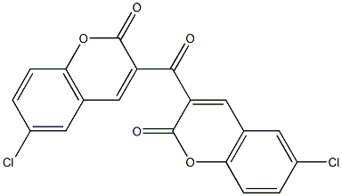 6-chloro-3-[(6-chloro-2-oxo-2H-chromen-3-yl)carbonyl]-2H-chromen-2-one,,结构式
