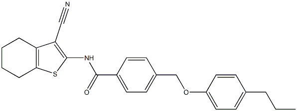  N-(3-cyano-4,5,6,7-tetrahydro-1-benzothien-2-yl)-4-[(4-propylphenoxy)methyl]benzamide