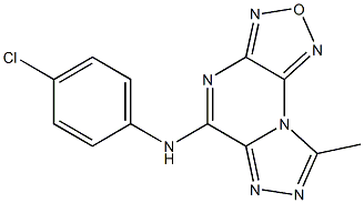 N-(4-chlorophenyl)-8-methyl[1,2,5]oxadiazolo[3,4-e][1,2,4]triazolo[4,3-a]pyrazin-5-amine 化学構造式