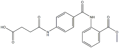 4-(4-{[2-(methoxycarbonyl)anilino]carbonyl}anilino)-4-oxobutanoic acid,,结构式