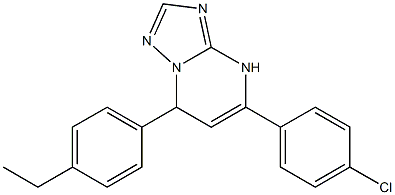 5-(4-chlorophenyl)-7-(4-ethylphenyl)-4,7-dihydro[1,2,4]triazolo[1,5-a]pyrimidine,,结构式