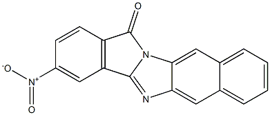 3-nitro-13H-naphtho[2',3':4,5]imidazo[2,1-a]isoindol-13-one Struktur