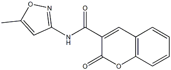 N-(5-methyl-3-isoxazolyl)-2-oxo-2H-chromene-3-carboxamide,,结构式