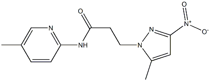 3-{3-nitro-5-methyl-1H-pyrazol-1-yl}-N-(5-methyl-2-pyridinyl)propanamide