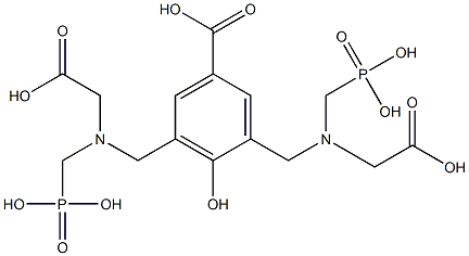 3,5-bis{[(carboxymethyl)(phosphonomethyl)amino]methyl}-4-hydroxybenzoic acid,,结构式