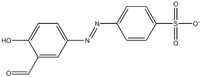 4-[(3-formyl-4-hydroxyphenyl)diazenyl]benzenesulfonate Struktur