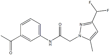N-(3-acetylphenyl)-2-[3-(difluoromethyl)-5-methyl-1H-pyrazol-1-yl]acetamide Structure