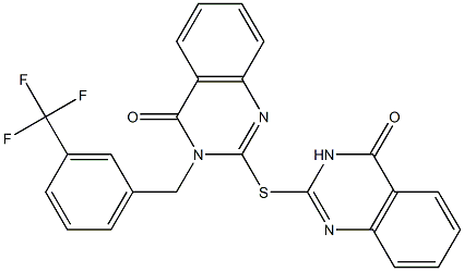 2-[(4-oxo-3,4-dihydro-2-quinazolinyl)sulfanyl]-3-[3-(trifluoromethyl)benzyl]-4(3H)-quinazolinone Structure