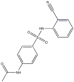 N-{4-[(2-cyanoanilino)sulfonyl]phenyl}acetamide 化学構造式